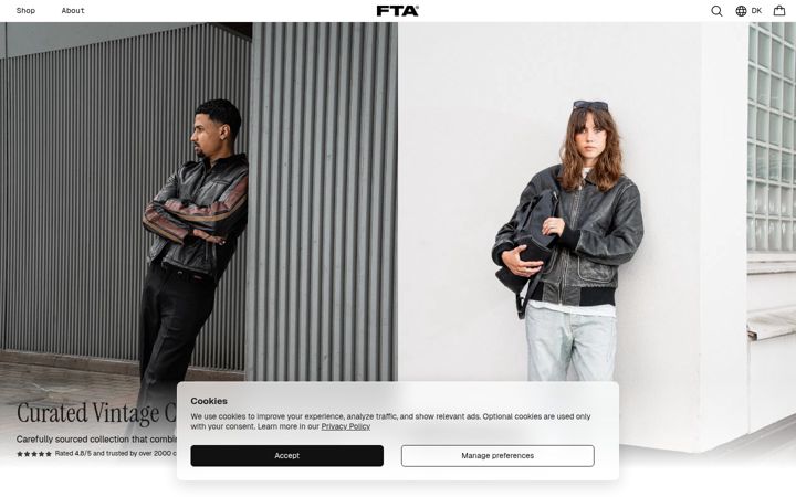 Screenshot of ftavintage.com