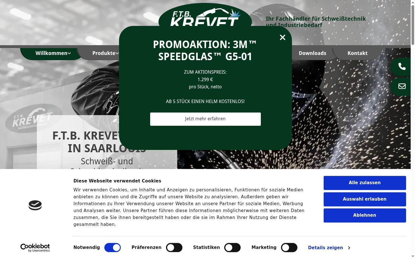 Screenshot tal-banner tal-kunsens muri qabel kwalunkwe interazzjoni
