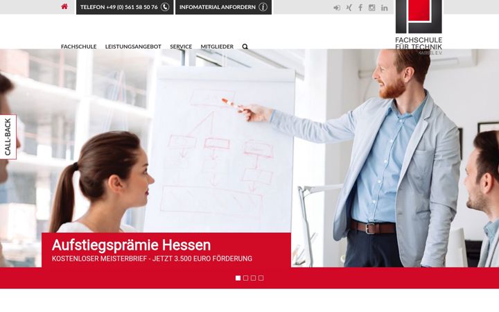 Screenshot van ftk-kassel.de
