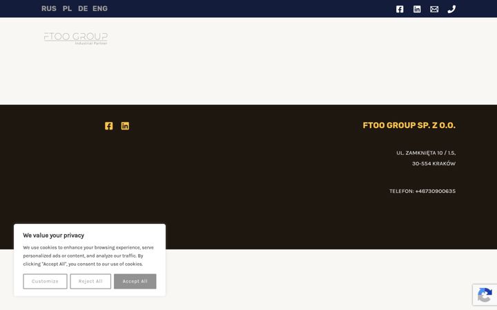 Screenshot of ftoo-group.com