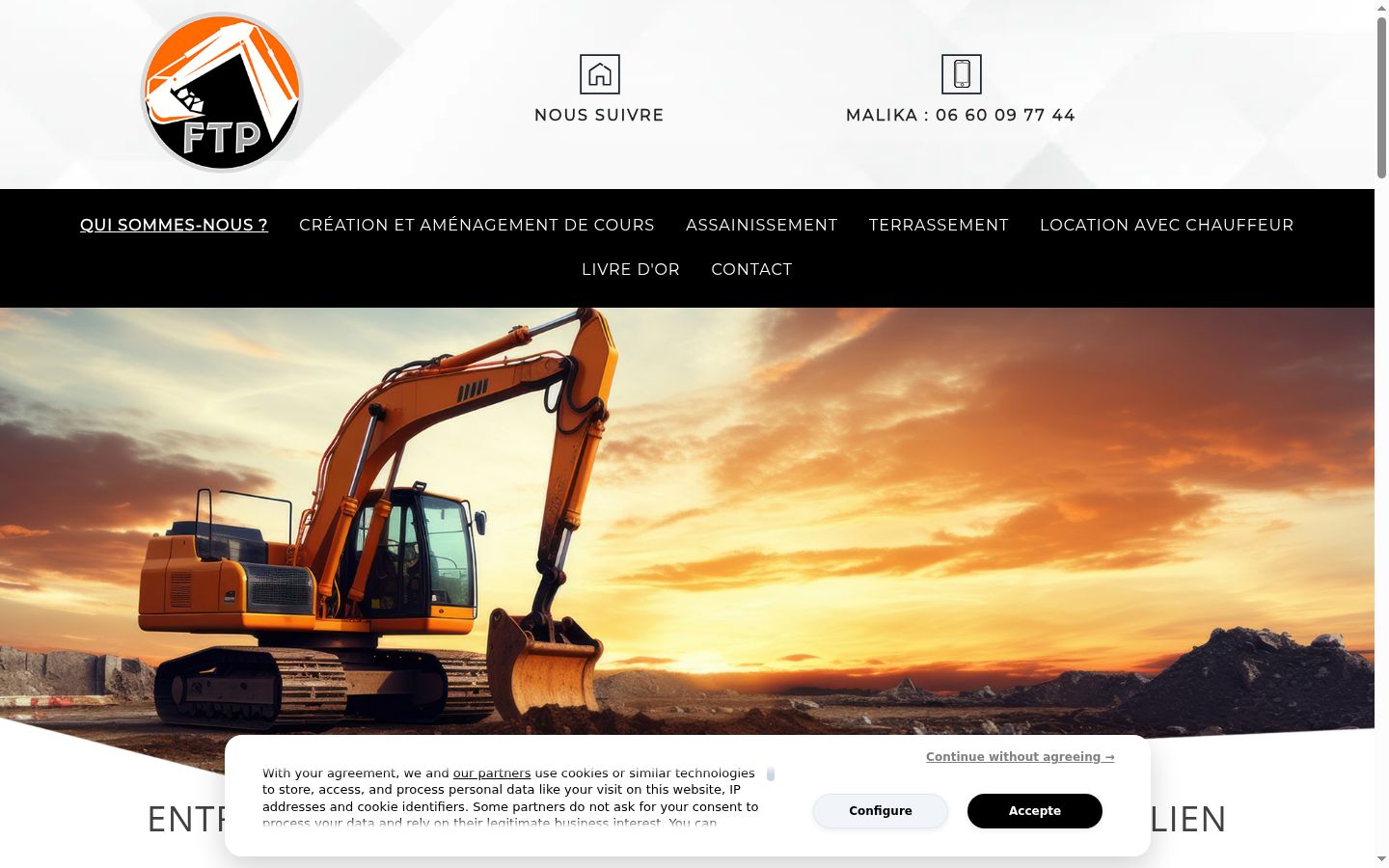 Screenshot tal-banner tal-kunsens muri qabel kwalunkwe interazzjoni