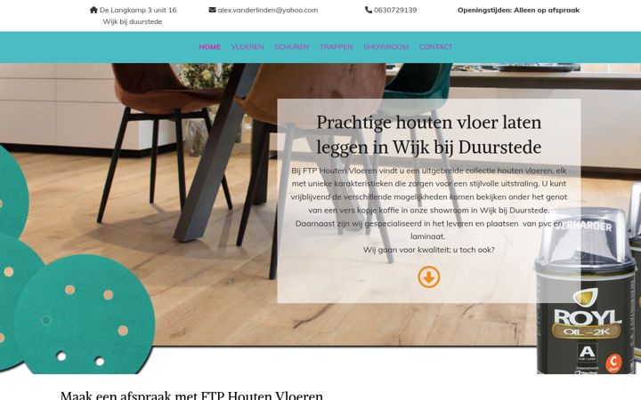 Screenshot of ftphoutenvloeren.nl