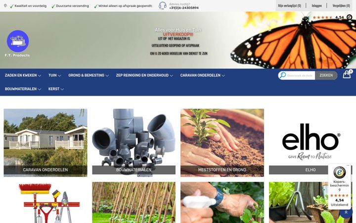 Zrzut ekranu ftproducts.nl