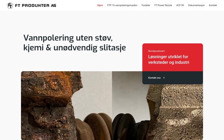 Screenshot of ftprodukter.no