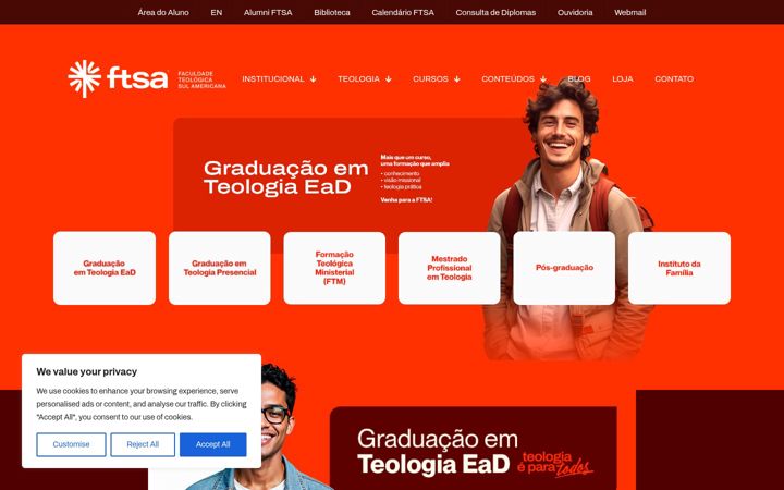 Screenshot of ftsa.edu.br