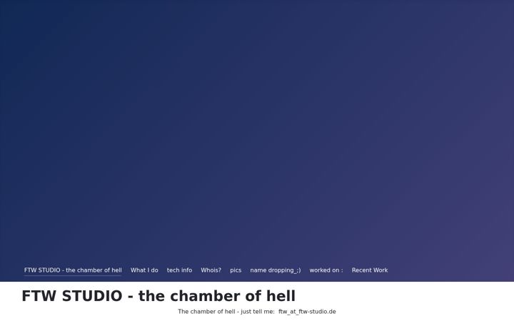Screenshot of ftw-studio.de