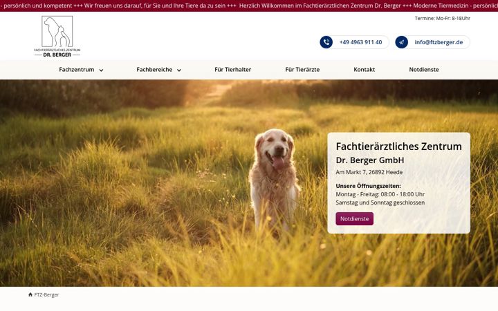 Skjámynd af ftzberger.de