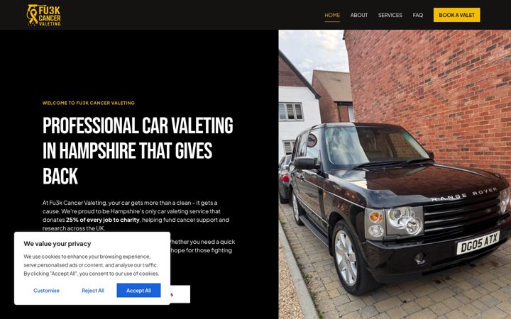 Snimka zaslona za fu3kcancervaleting.co.uk