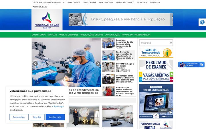 Screenshot of fuabc.org.br