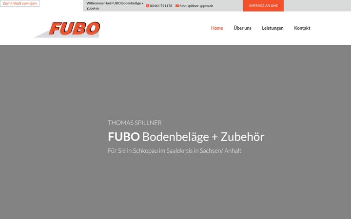 Screenshot of fubo-spillner.de