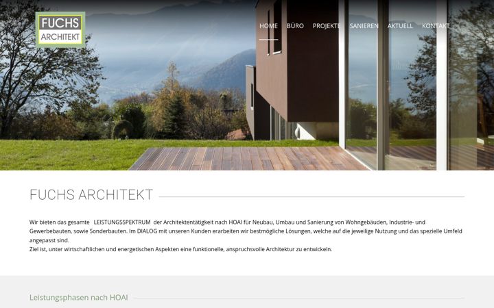 Skjámynd af fuchs-architekt.de