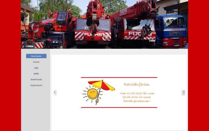 Screenshot of fuchs-krane.de