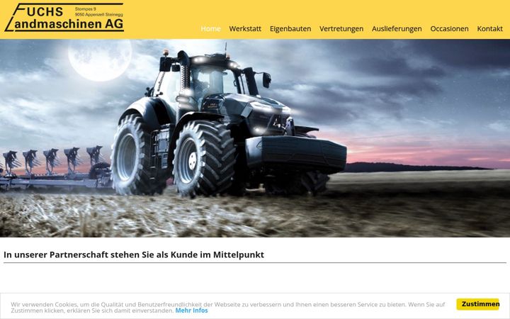 Screenshot of fuchs-landmaschinen.ch