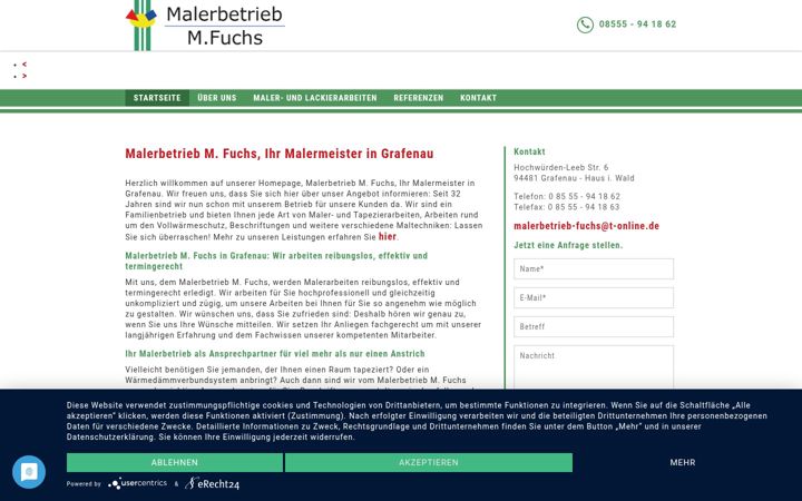 Screenshot of fuchs-maler.de