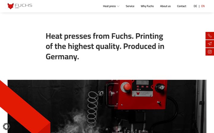 Screenshot of fuchs-transferpressen.com