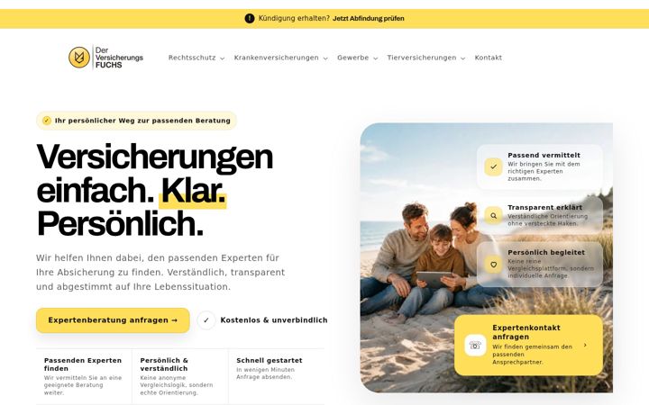Screenshot of fuchs-versicherung.de