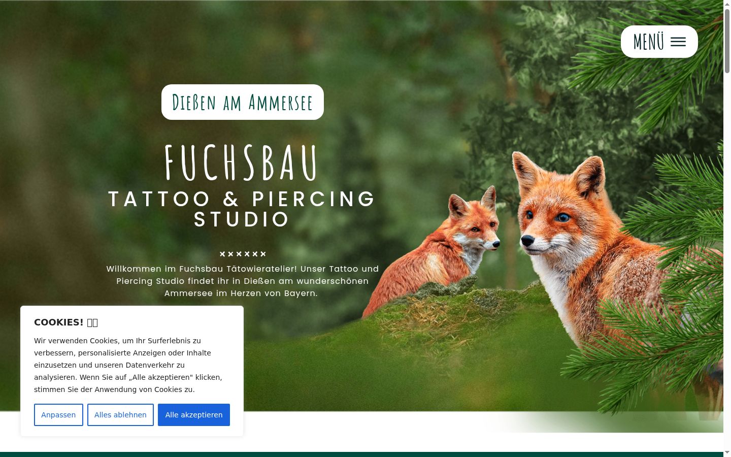 Screenshot van de toestemmingsbanner zoals getoond vóór enige interactie
