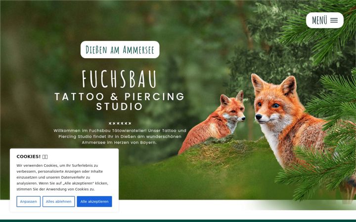 Screenshot of fuchsbau-tattoo.de