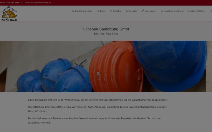 Screenshot of fuchsbau.co.at