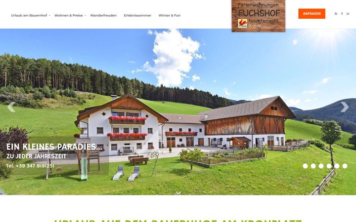 Screenshot of fuchshof.it
