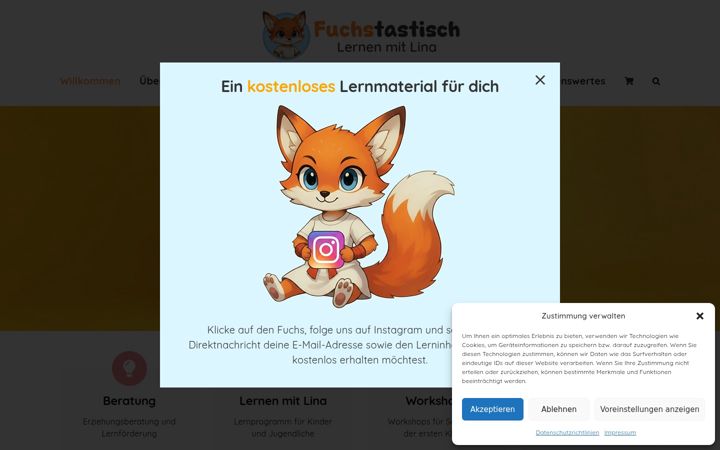 Snímek obrazovky fuchstastisch.de