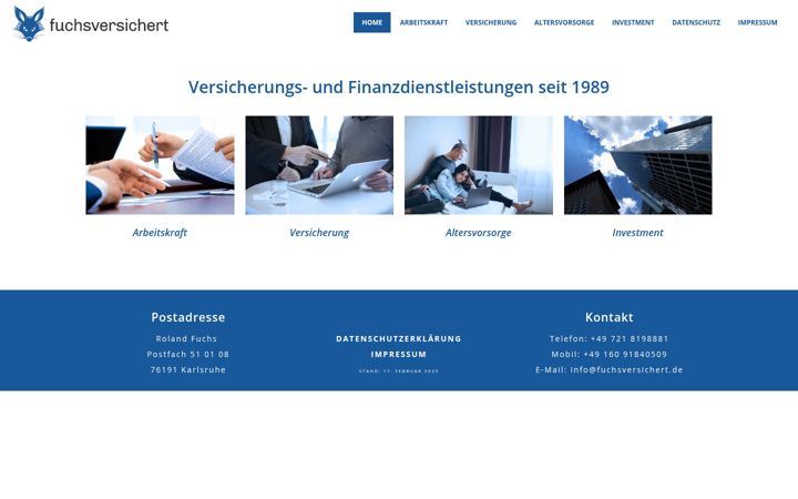 Screenshot of fuchsversichert.de