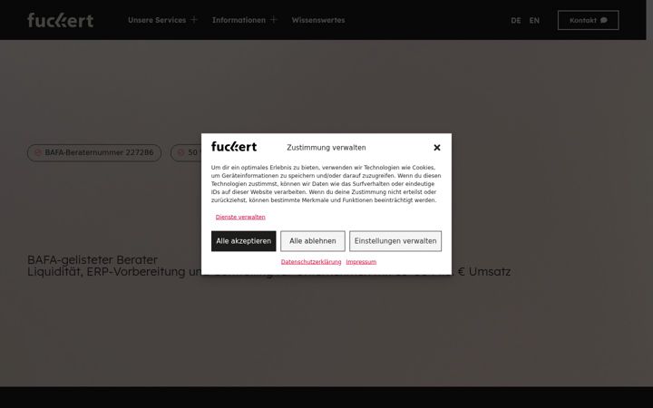 Snímek obrazovky fuckert-consulting.de