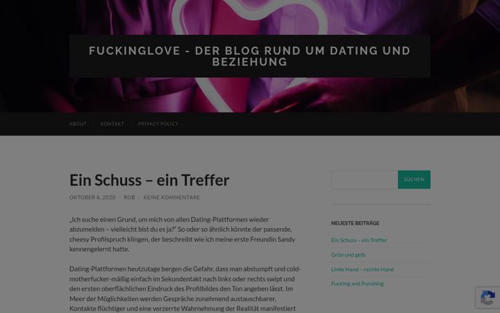 Snímek obrazovky fuckinglove.de