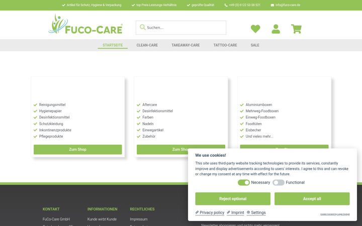 Snímek obrazovky fuco-care.de