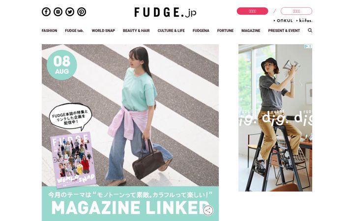 Screenshot of fudge.jp