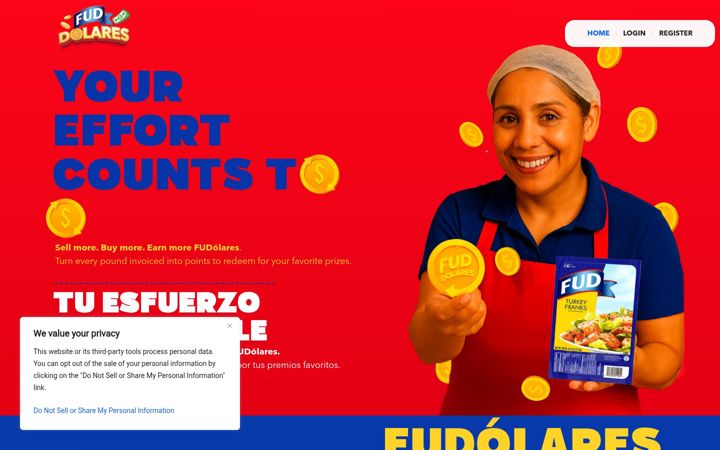 Screenshot of fudolares.com