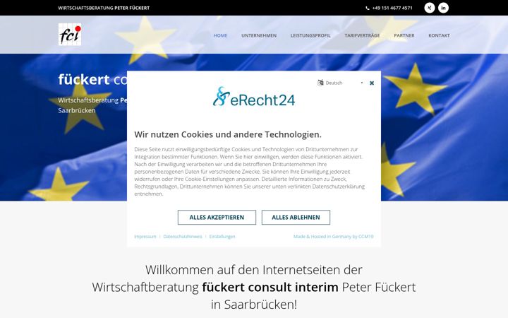 Screenshot of fueckert.eu
