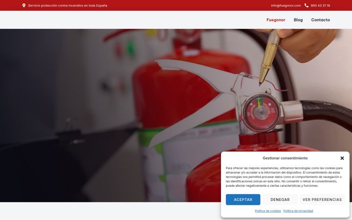 Screenshot of fuegonor.com