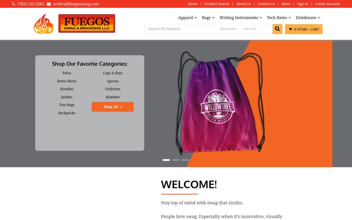Screenshot of fuegosswag.com