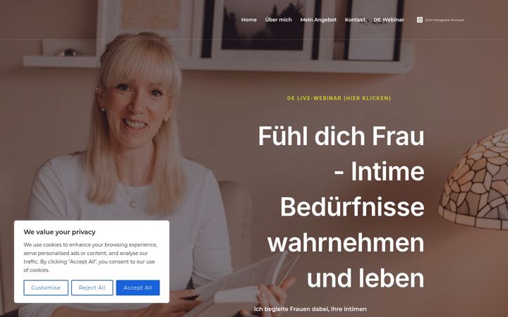 Skjermbilde av fuehldichfrau.de