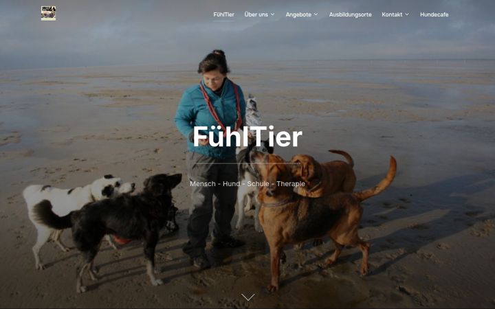 Skjermbilde av fuehltier.de
