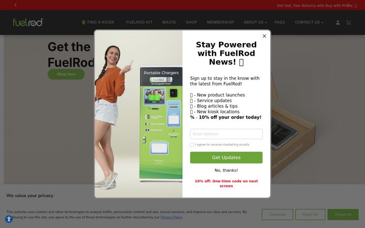 Screenshot of fuel-rod.com