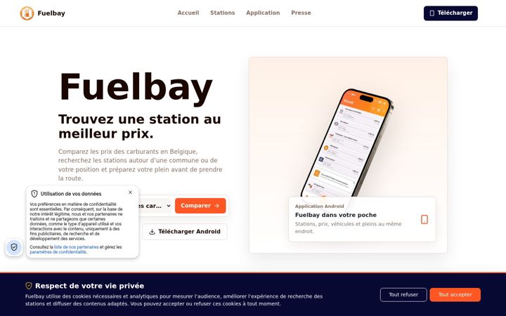 Screenshot του fuelbay.be