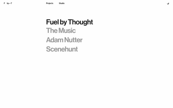 Screenshot of fuelbythought.com