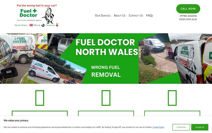 Screenshot of fueldoctornorthwales.com