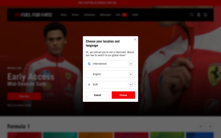 Screenshot di fuelforfans.com