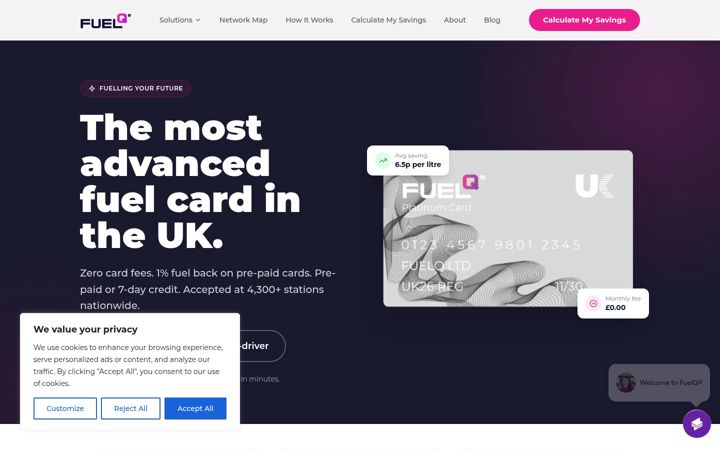 Screenshot of fuelq.co.uk