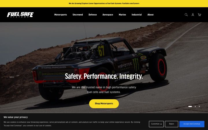 Screenshot of fuelsafe.com