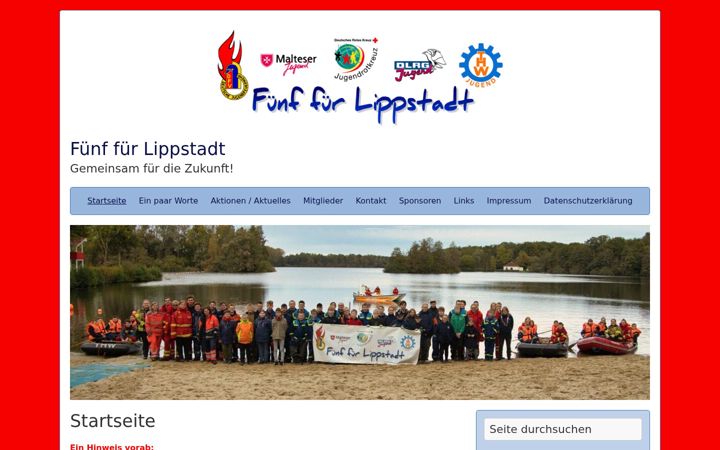 Ekraanipilt saidist fuenf-fuer-lippstadt.de