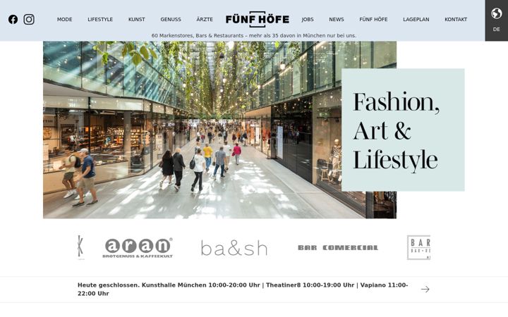 Screenshot of fuenfhoefe.de