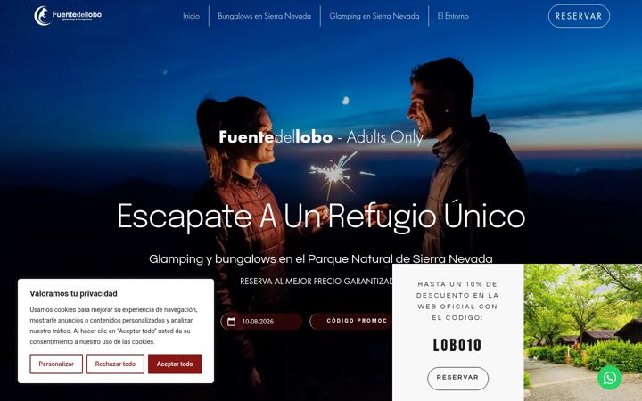 Screenshot of fuentedellobo.com