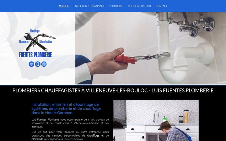 Screenshot of fuentes-plomberie.fr