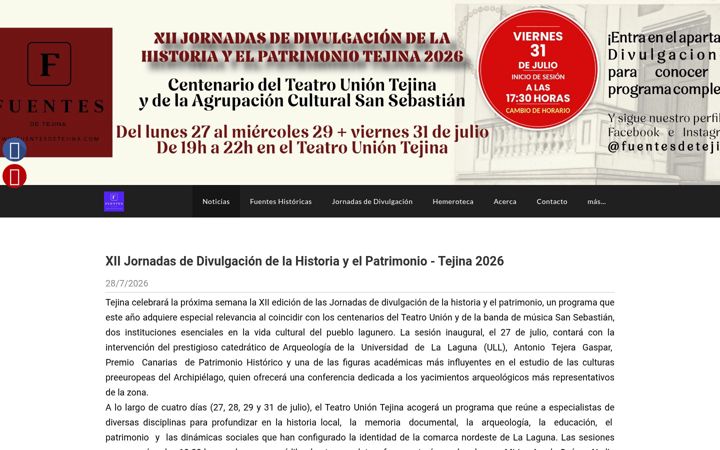 Screenshot of fuentesdetejina.com