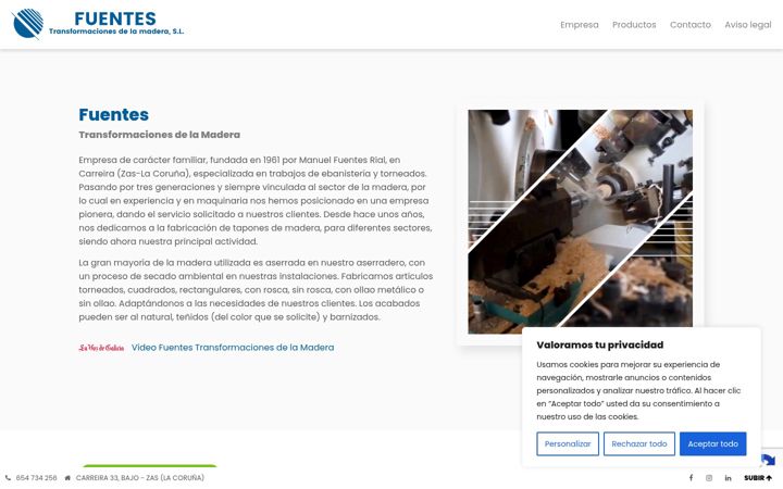 Screenshot of fuentestransformaciones.es