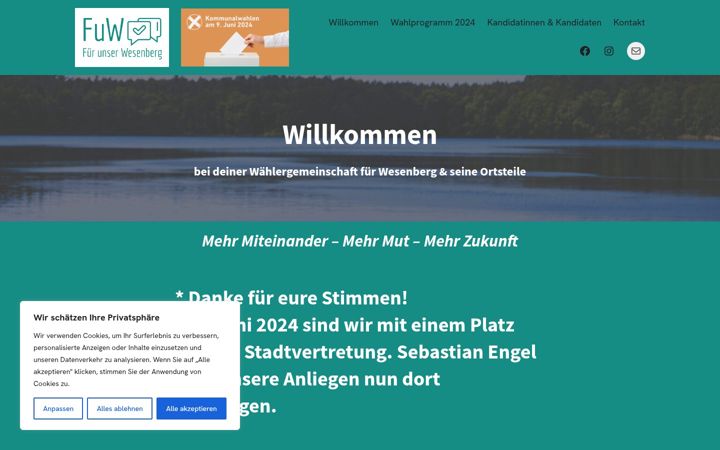 Skjámynd af fuer-unser-wesenberg.de